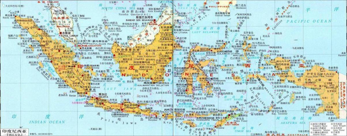 印尼高清地图
