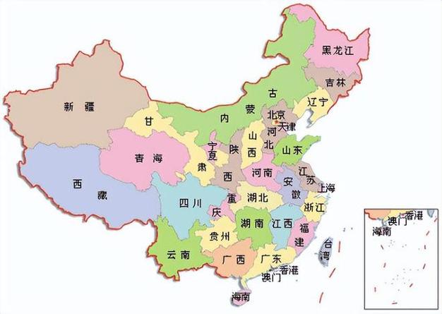 中国地图各省市缩略图