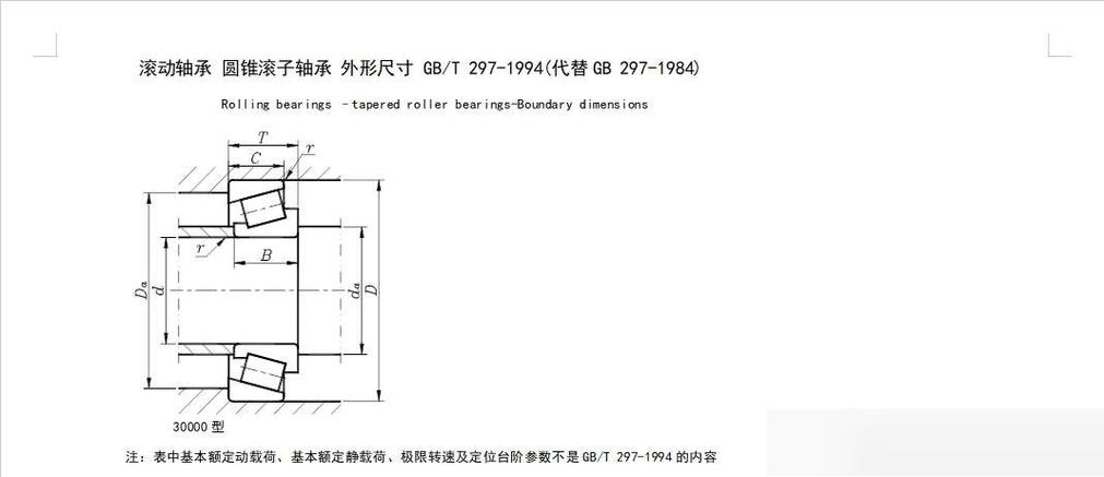 轴承内外径尺寸对照表