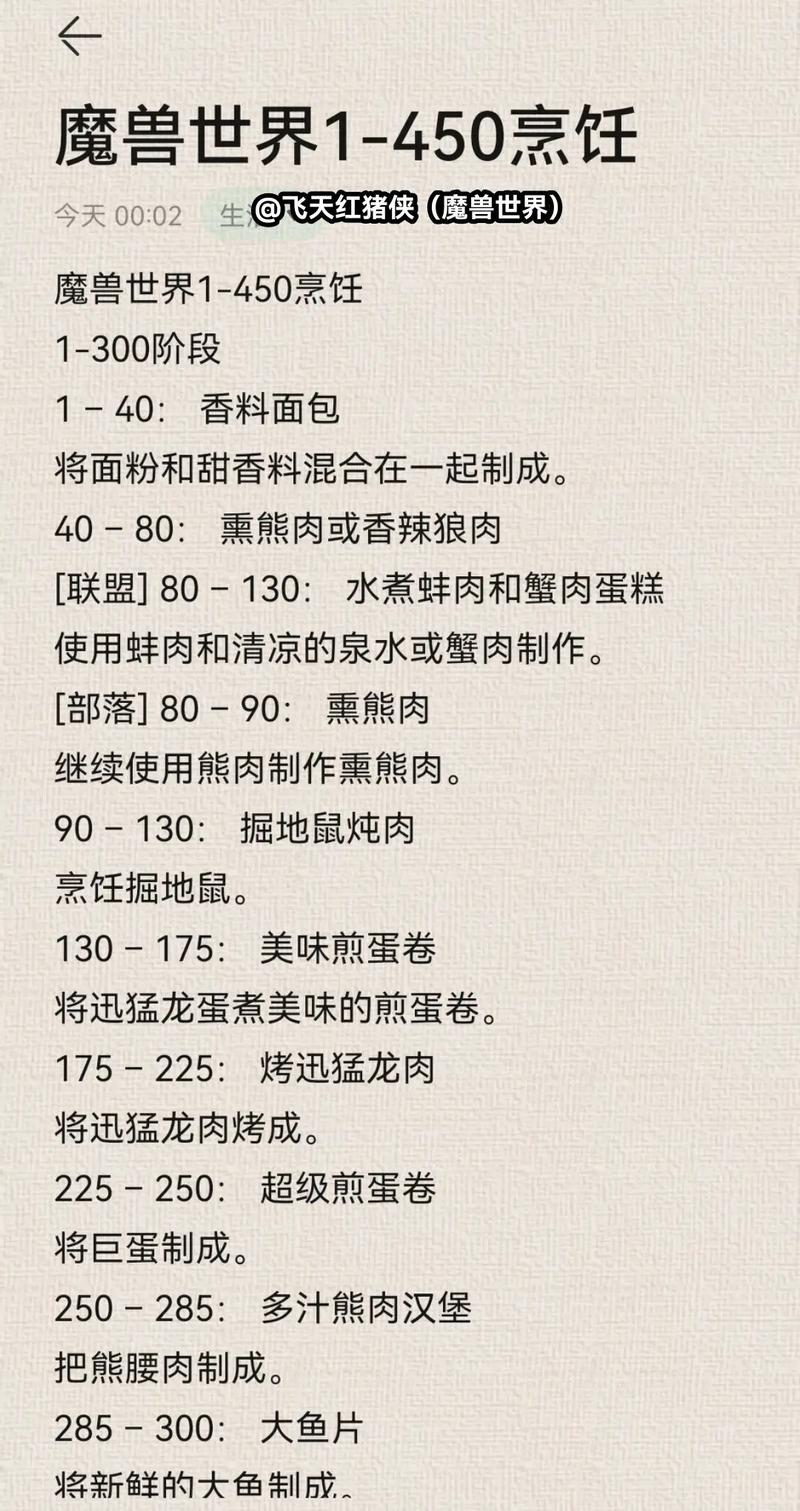 tbc怀旧服烹饪