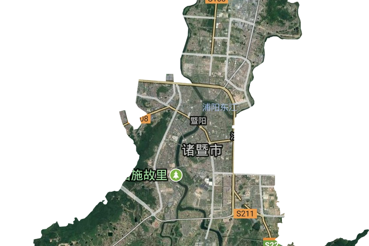 诸暨暨阳街道区域图