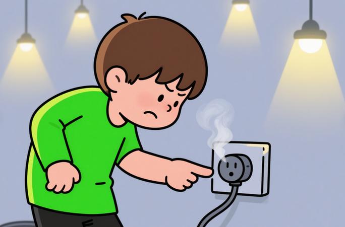一按插座开关里面就冒火怎么回事