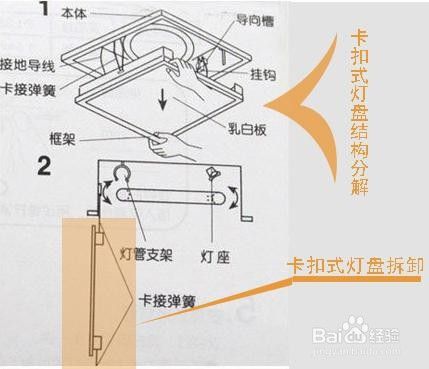 吸顶灯如何拆卸灯罩