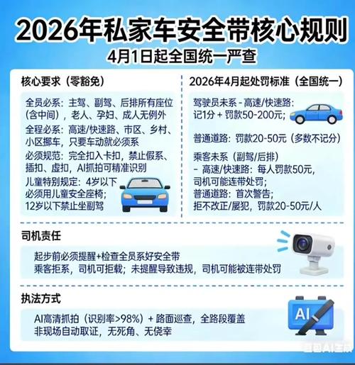 上高速后排不带安全带会扣分吗