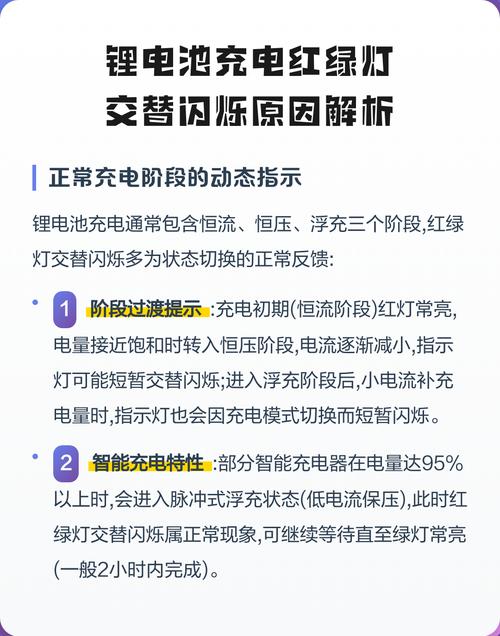 锂电池充电红绿灯交替闪烁是电池不