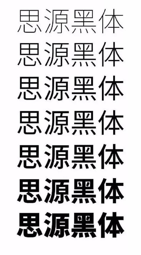 黑体字体有几种