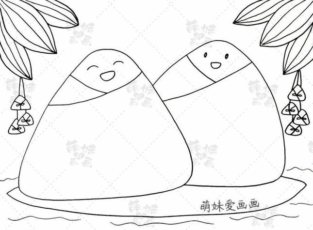 萌妹爱画画端午节手抄报