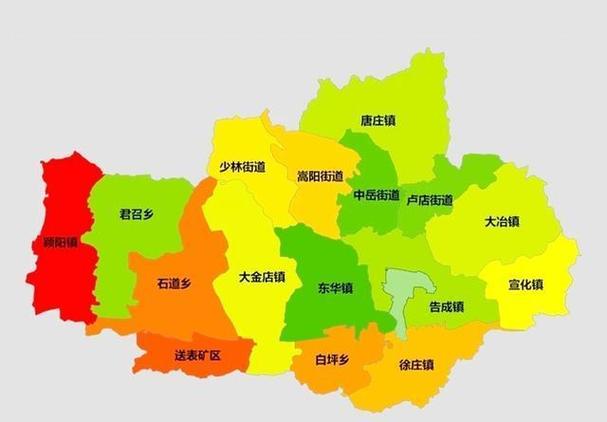 登封市街道划分图最新