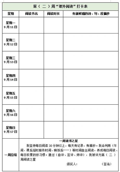 每日阅读打卡
