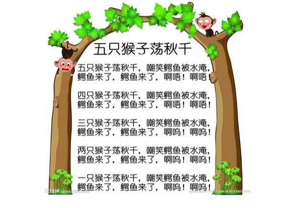 一只猴子荡秋千顺口溜截图