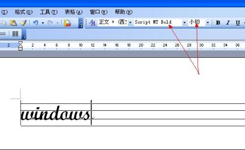 Word里面打英语单词用哪种字体是手写