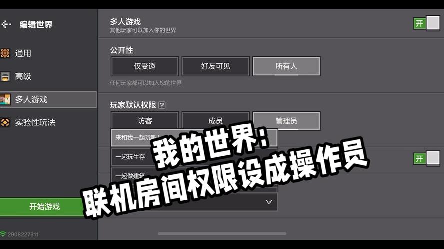 电脑网易我的世界房主怎么给权限