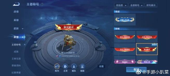 王者荣耀稀有局内称号