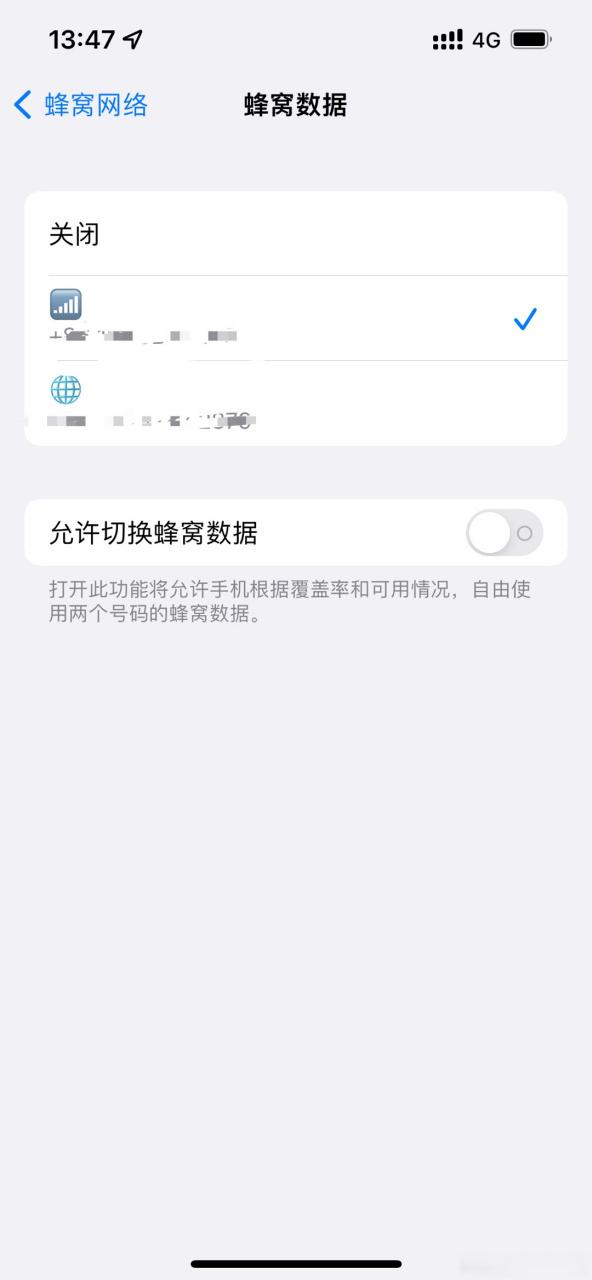 允许切换蜂窝数据自动打开