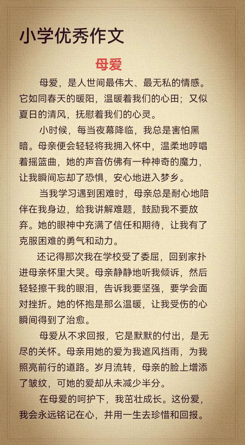 小镇母爱往事全文免费阅读