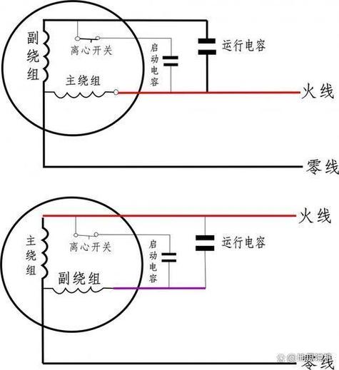 220伏电机电容怎样接线图
