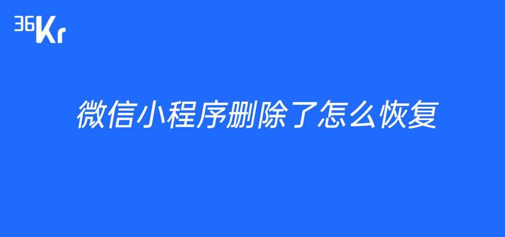 删除的程序如何恢复