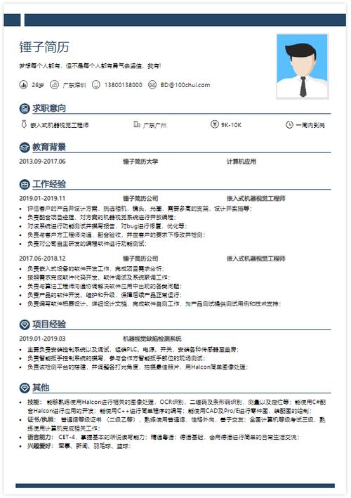 简历可编辑模板免费docx