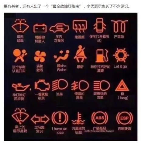 车上显示一个小汽车什么意思