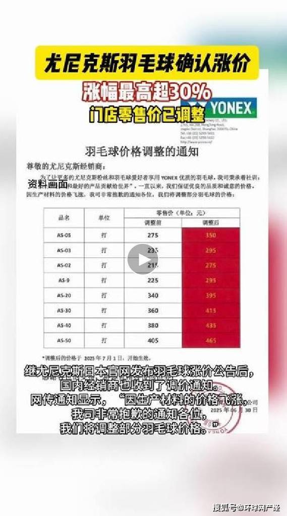 羽毛球价格一览表缩略图