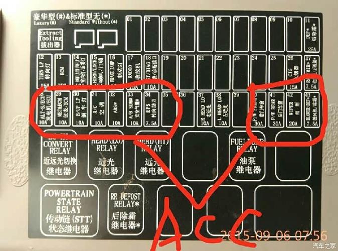 长安悦翔保险丝对照图