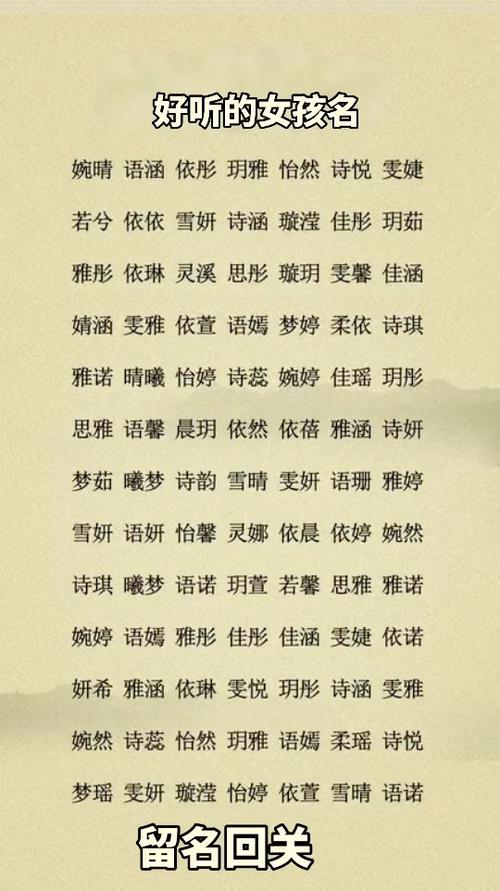 最有气质的女孩名字