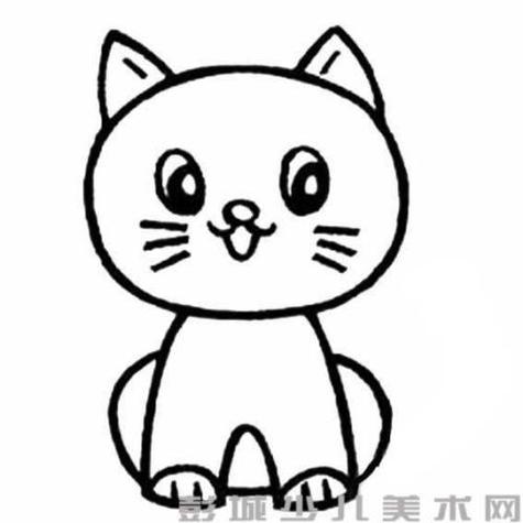 淘气的小猫绘画