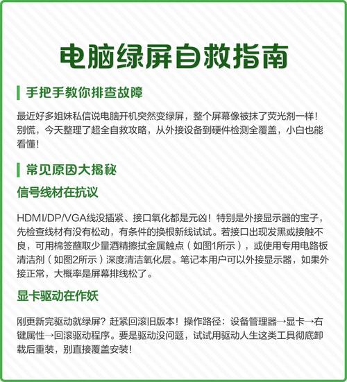 电脑开机后绿屏怎么解决