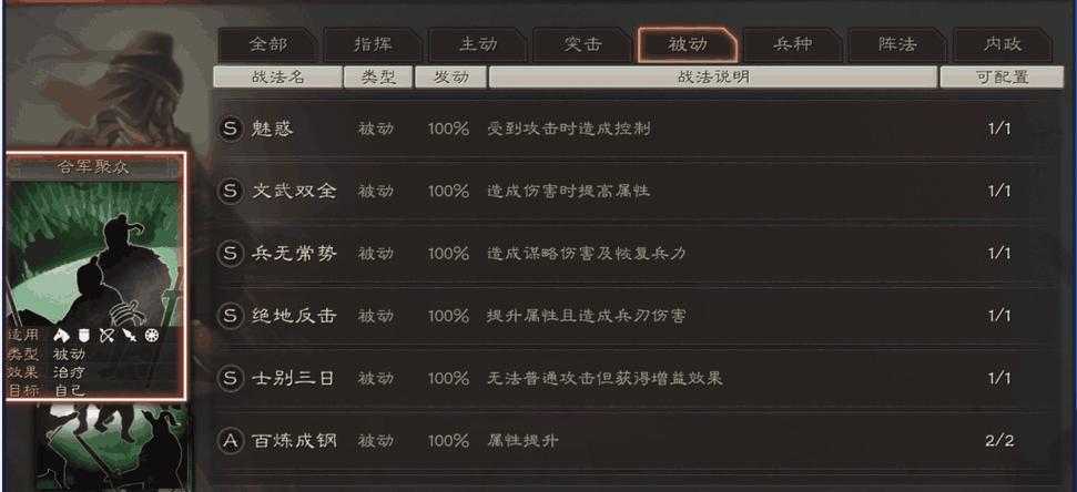 三国志战略版自带战法和自身战法