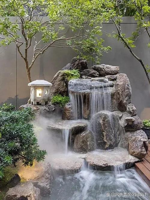 小型假山水池庭院制作