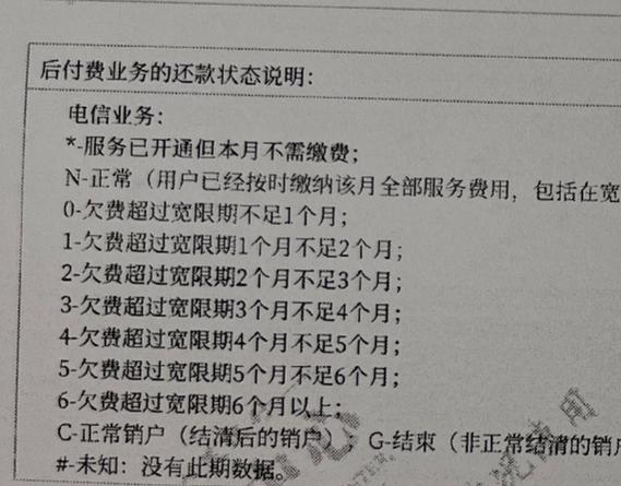 电信没交费会上征信吗