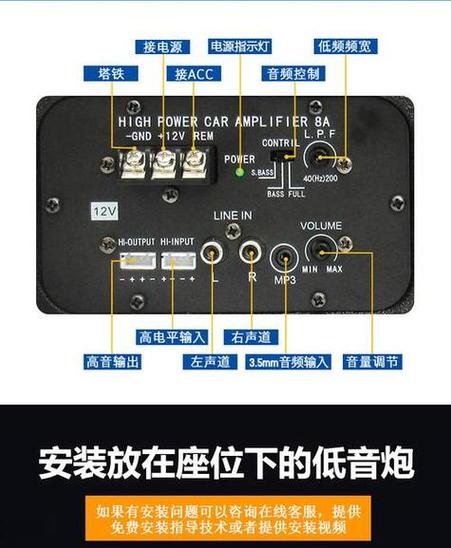 车载低音炮怎样安装到车上