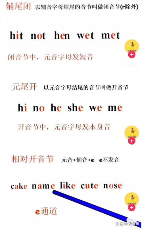 aeiou的发音规则顺口溜