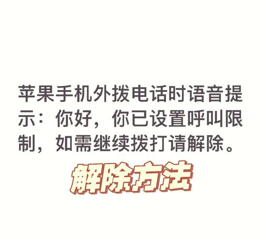 苹果手机怎么解除呼叫限制