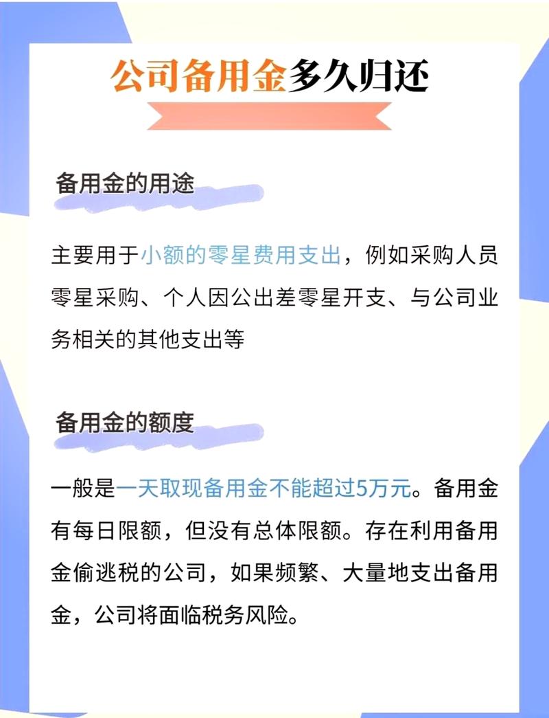 备用金最晚可以拖几天