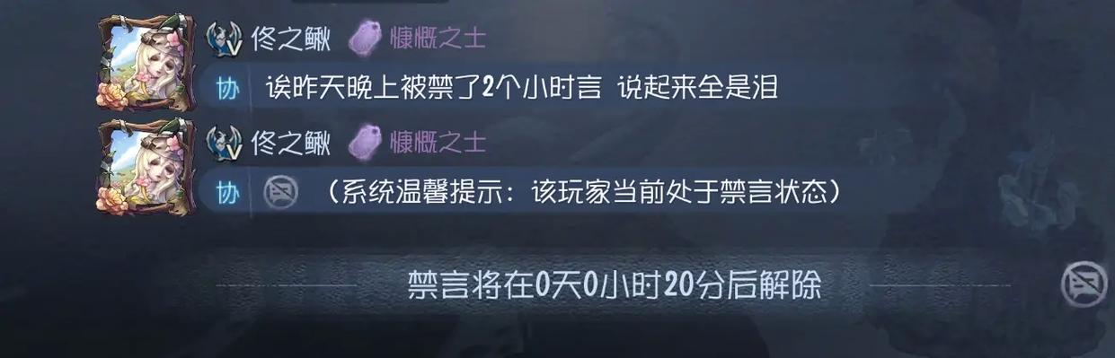 第五人格辱骂言论禁言几天游戏截图