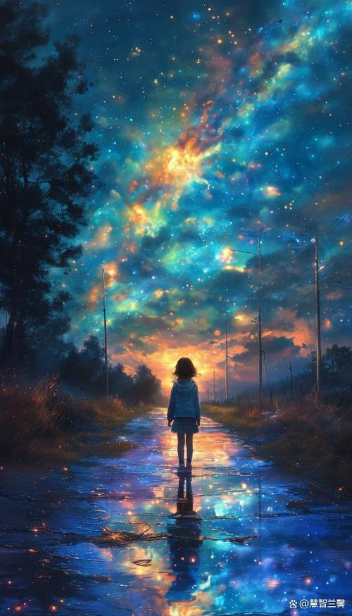 星空下的我