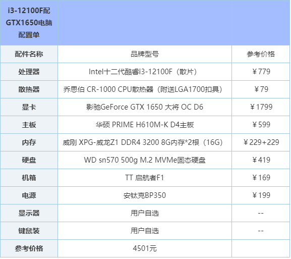 玩大型网游的电脑配置