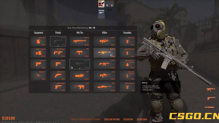 csgo购买武器界面