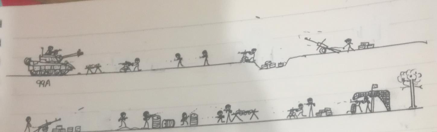 二战火柴人大战怎么画