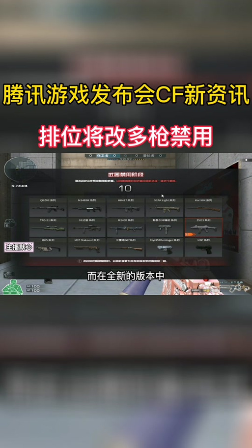 CF2026排位禁枪规则