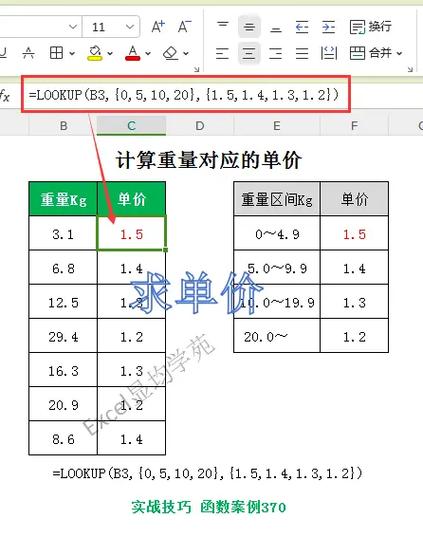 重量单价金额计算公式