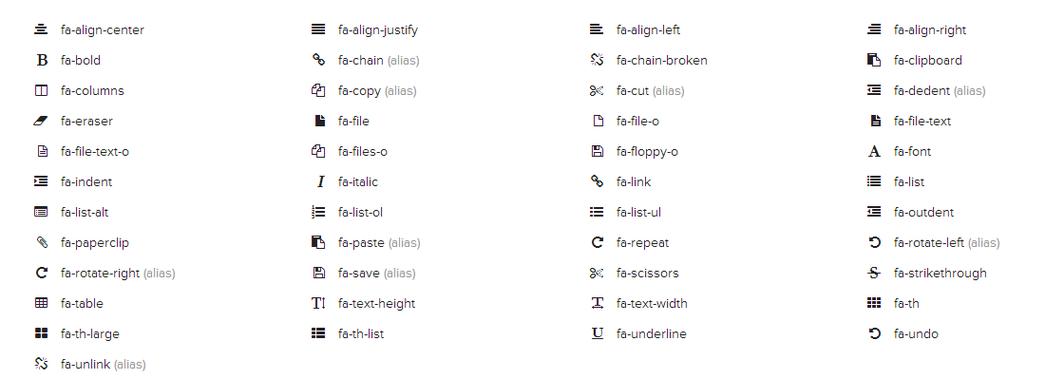 快捷键 Font Awesome