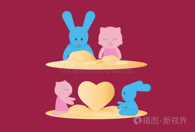 卡通猫VS卡通兔