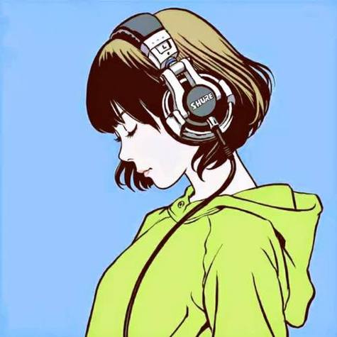 戴耳机的女生头像霸气