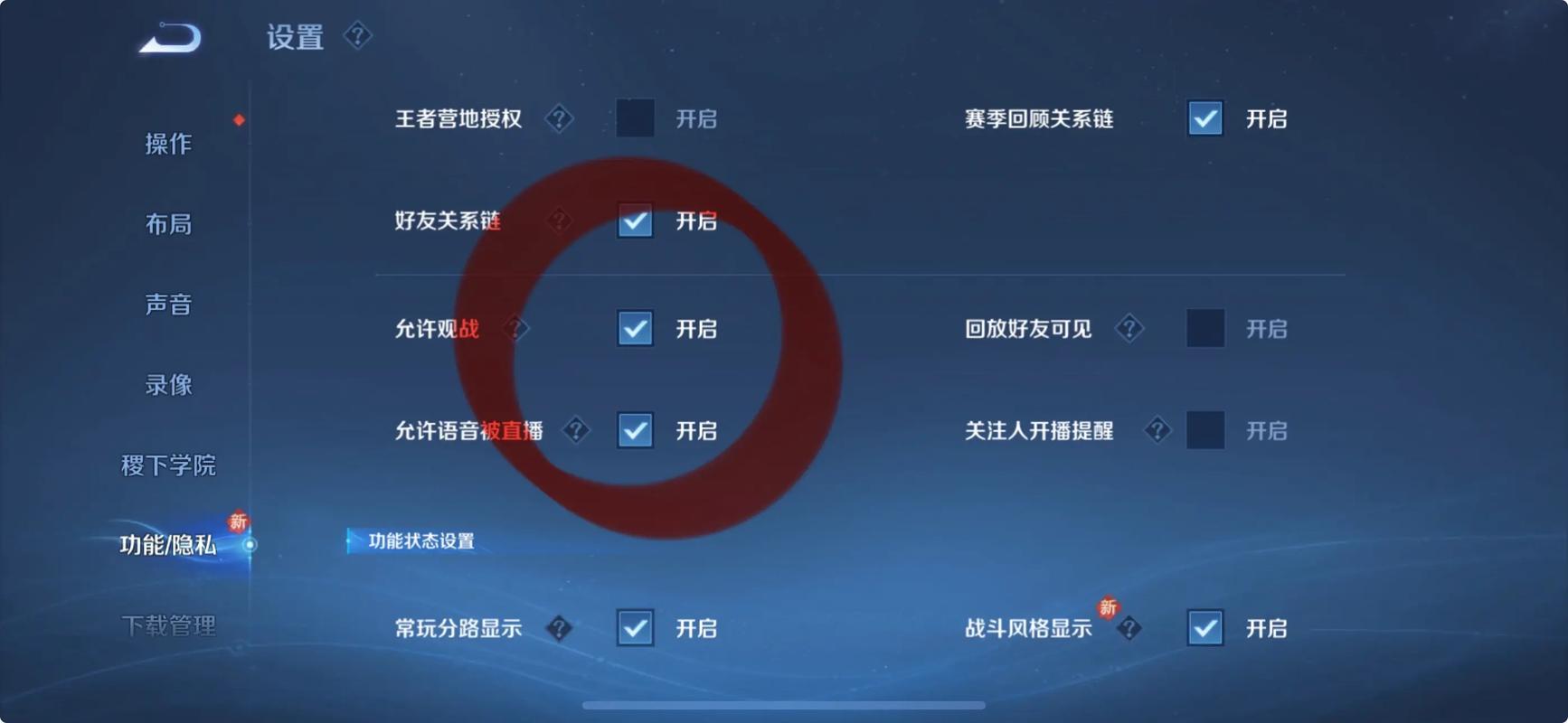 王者荣耀观战开了为啥不能观战