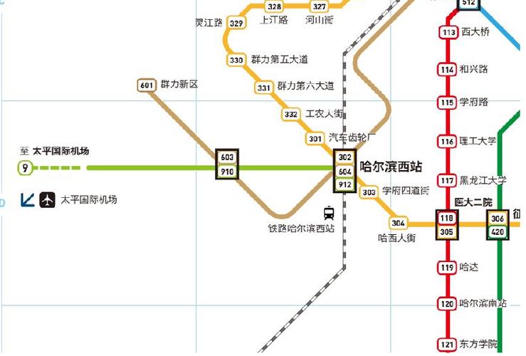 地铁九号线的线路图