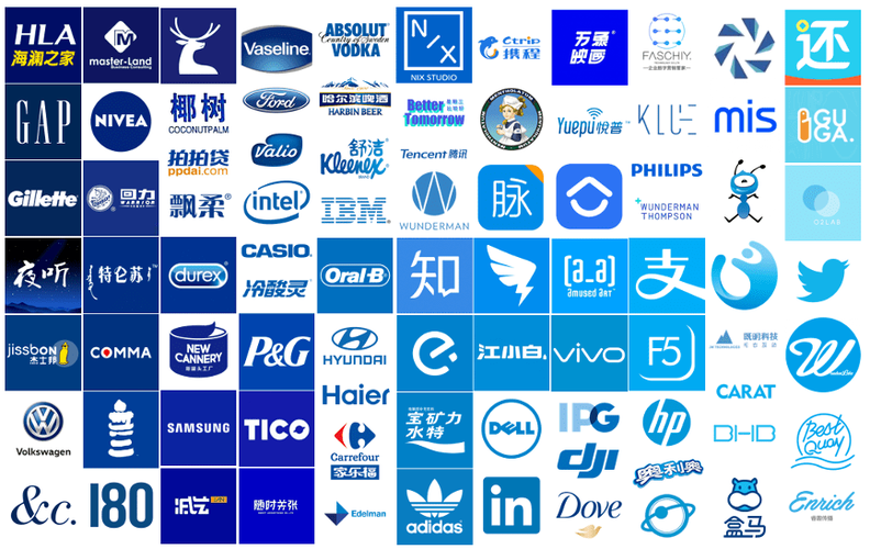 蓝色logo品牌