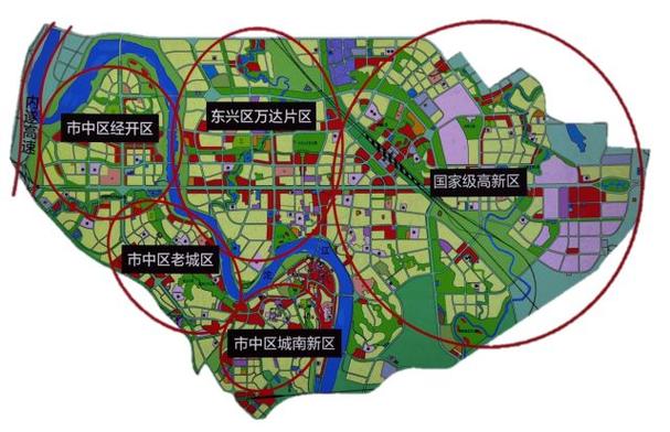 内江2019年城区发展