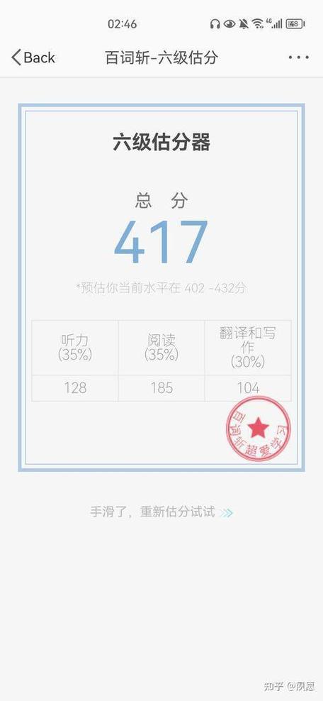 百词斩六级估分如何